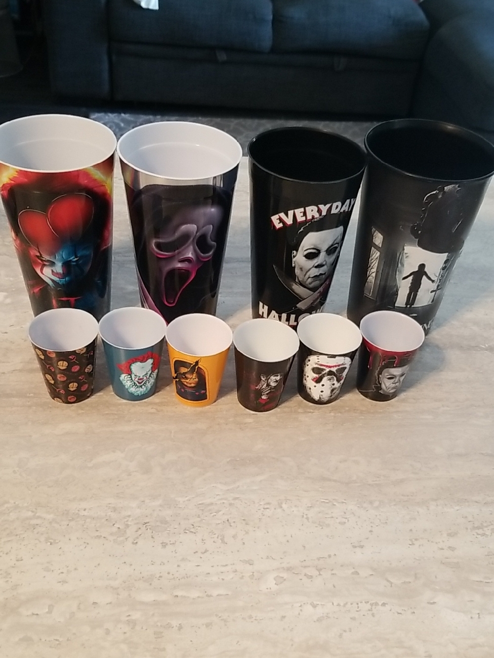 Horror Movie Themed Plastic Cups And Shot Glasses